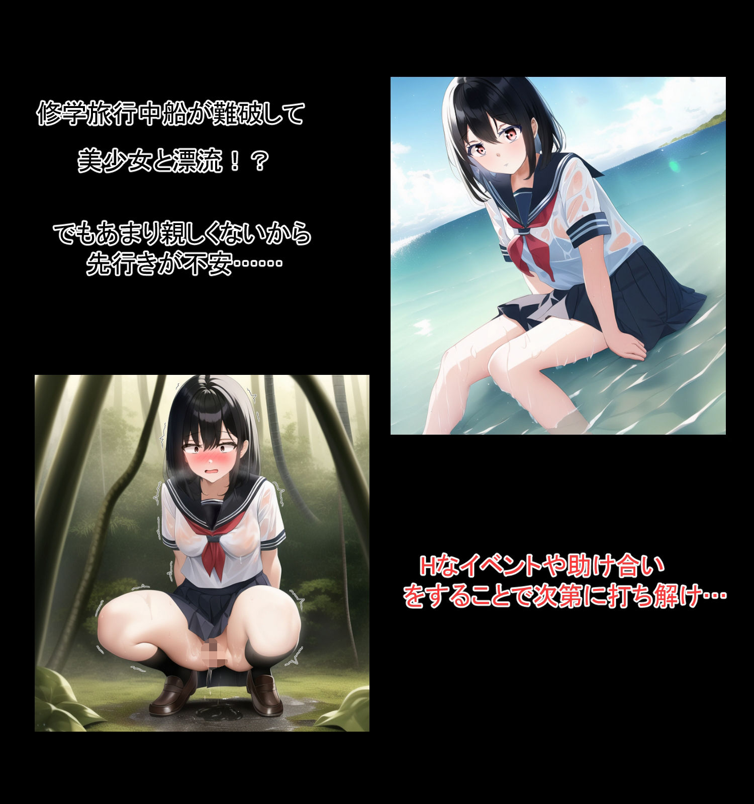 【新着同人誌】無愛想女子と無人島に流れ着いてのトップ画像