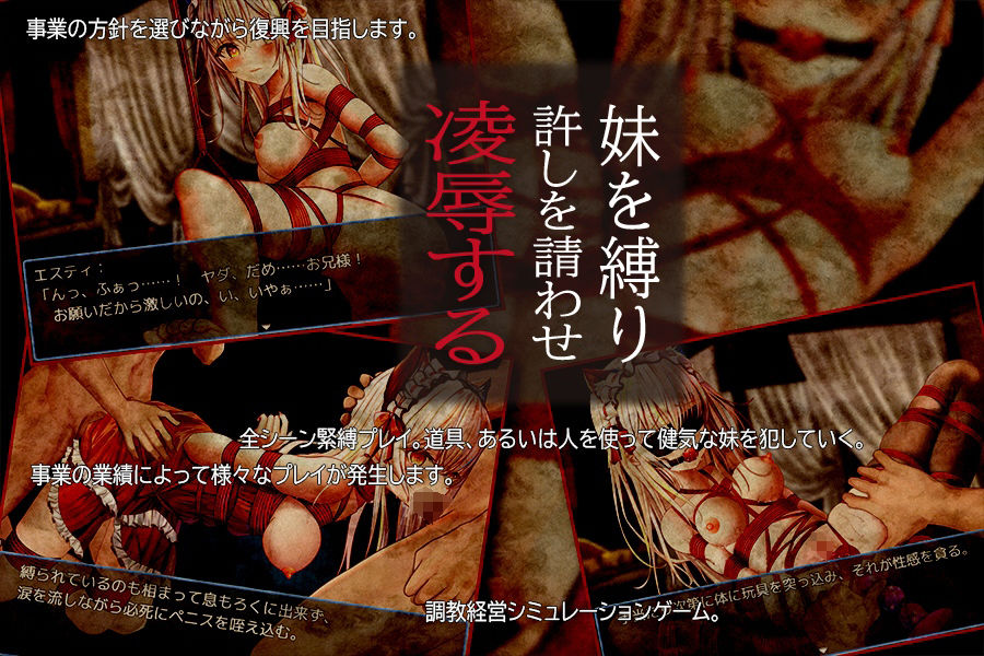 【新着同人ゲーム】赤い紐と兄妹のパラフィリアのトップ画像