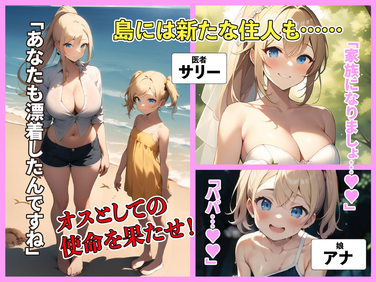 【新着同人誌】南の孤島の家族計画 〜漂着者全員と子作りHします〜のトップ画像
