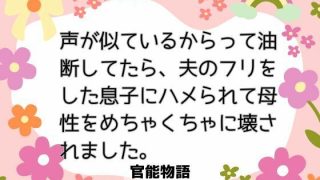 【新着同人誌】声が似ているからって油断してたら、夫のフリをした息子にハメられて母性をめち…のトップ画像