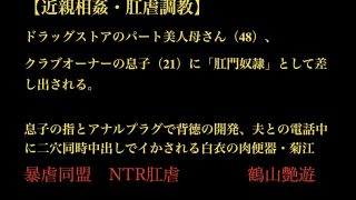 【新着同人誌】【近親相姦・肛虐調教】 ドラッグストアのパート美人母さん（48）、 クラブ…のトップ画像
