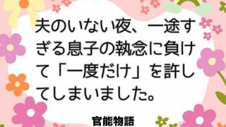 【新着同人誌】夫のいない夜、一途すぎる息子の執念に負けて「一度だけ」を許してしまいました…のトップ画像