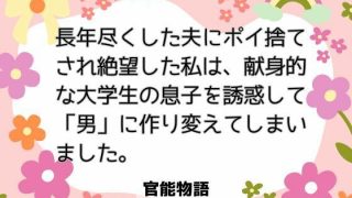 【新着同人誌】長年尽くした夫にポイ捨てされ絶望した私は、献身的な大学生の息子を誘惑して「…のトップ画像