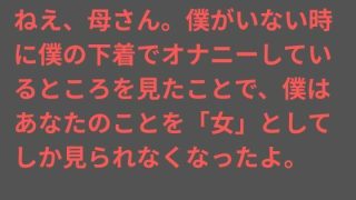 【新着同人誌】ねえ、母さん。僕がいない時に僕の下着でオナニーしているところを見たことで、…のトップ画像