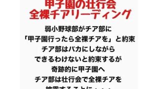 【新着同人誌】甲子園の壮行会、全裸チアリーディングのトップ画像