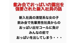 【新着同人誌】飲み会でおっぱいの露出を強要された新入社員の話のトップ画像