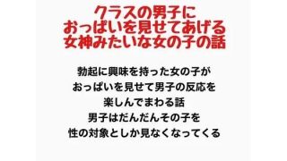【新着同人誌】クラスの男子におっぱいを見せてあげる、女神みたいな女の子の話のトップ画像