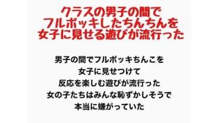 【新着同人誌】クラスの男子の間でフルボッキしたちんちんを女子に見せる遊びが流行ったのトップ画像