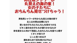 【新着同人誌】男性用シャワーが丸見えの海の家!女の子たちにおちんちん見せつけちゃう!のトップ画像